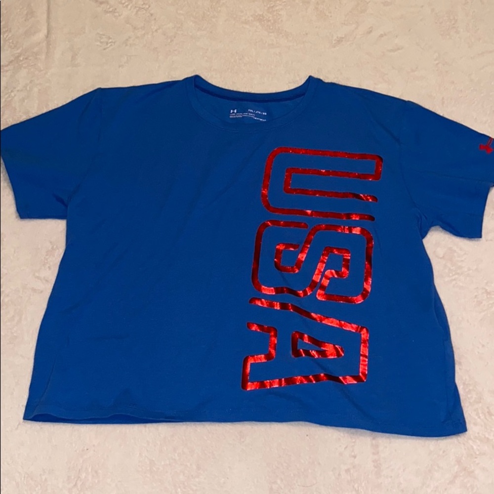 cropped USA tee!!